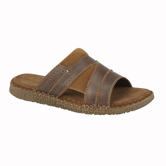 Roamers M259 BROWN Leather Mule sandal