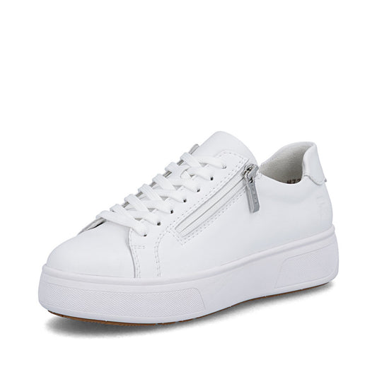Rieker Platform Trainer With Lace And Zip M7701-80 WHITE