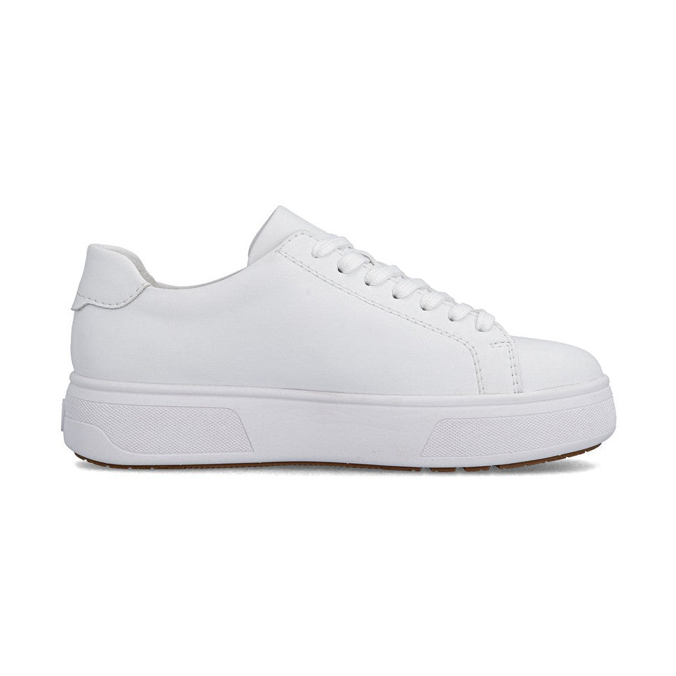 Rieker Platform Trainer With Lace And Zip M7701-80 WHITE