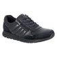 Route 21 M854 BLACK Soft Leather Trainer Style Shoe With Zip M854A