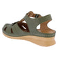 Adesso  MEADOW Olive Soft Leather Closed Toe Sandal
