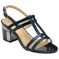 Lotus Mirella NAVY Block Heel Dress Sandal  ULS450