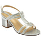 Lotus Mirella SILVER Block Heel Dress Sandal ULS450