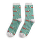Mr Sparrow Bamboo Socks Gone Fishing GREEN MR005