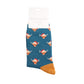Mr Sparrow  Mens Bamboo Socks Xmas Highland Cows TEAL MR090