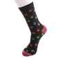 Mr Sparrow Quality Bamboo Socks Paw Print BLACK MR123