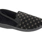 Mens Full Slipper Kevin in Black MS466