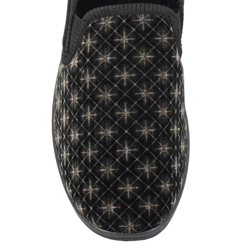 Mens Full Slipper Kevin in Black MS466