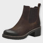 Marco Tozzi 25421-43 Brown Waxy Faux Leather Chunky Sole Boot CAFE 25421-43