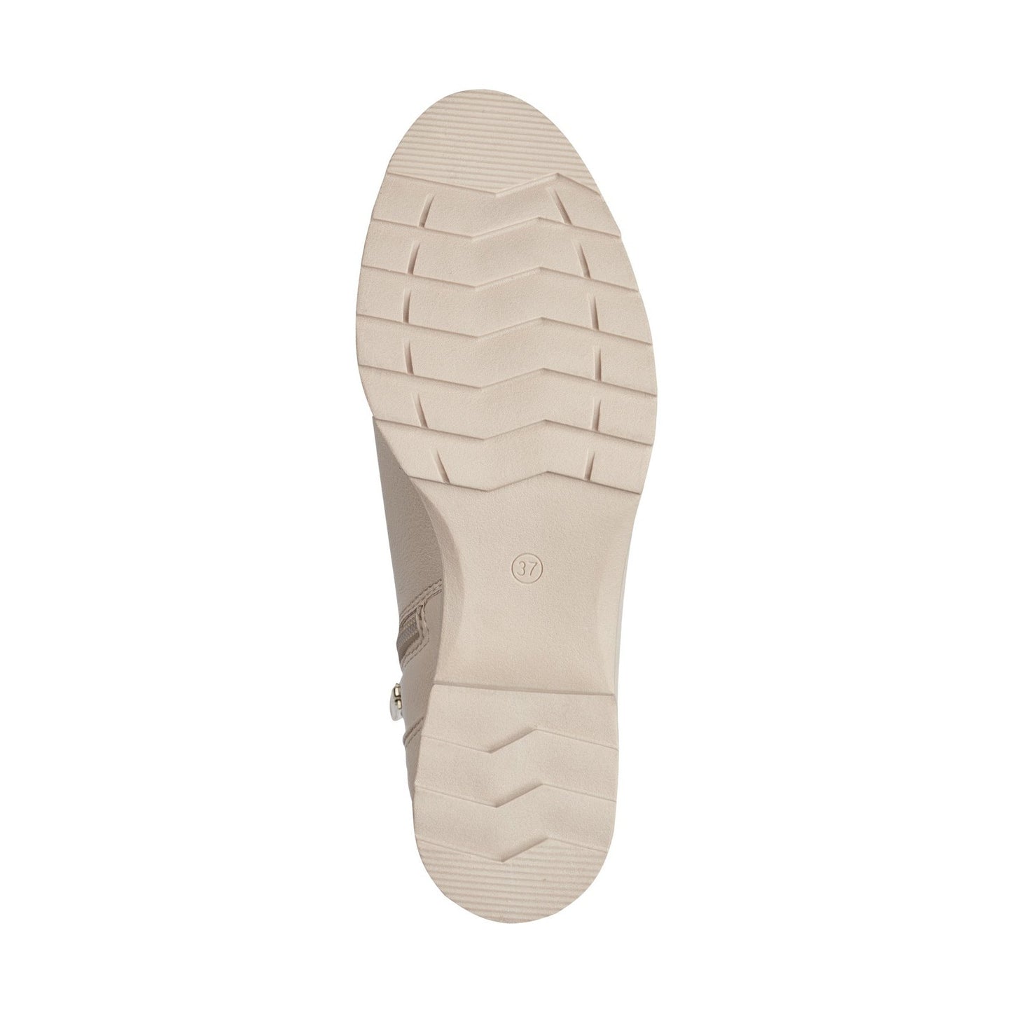 Marco Tozzi 25806 CREAM Chunky Sole Chelsea Boot with Zip