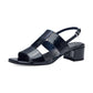 Marco Tozzi 28204 NAVY Patent Block Heel Dress Sandal 28204-825