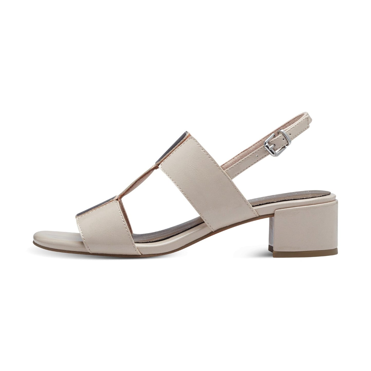 Marco Tozzi 28204 POWDER Patent Block Heel Dress Sandal 28204-526