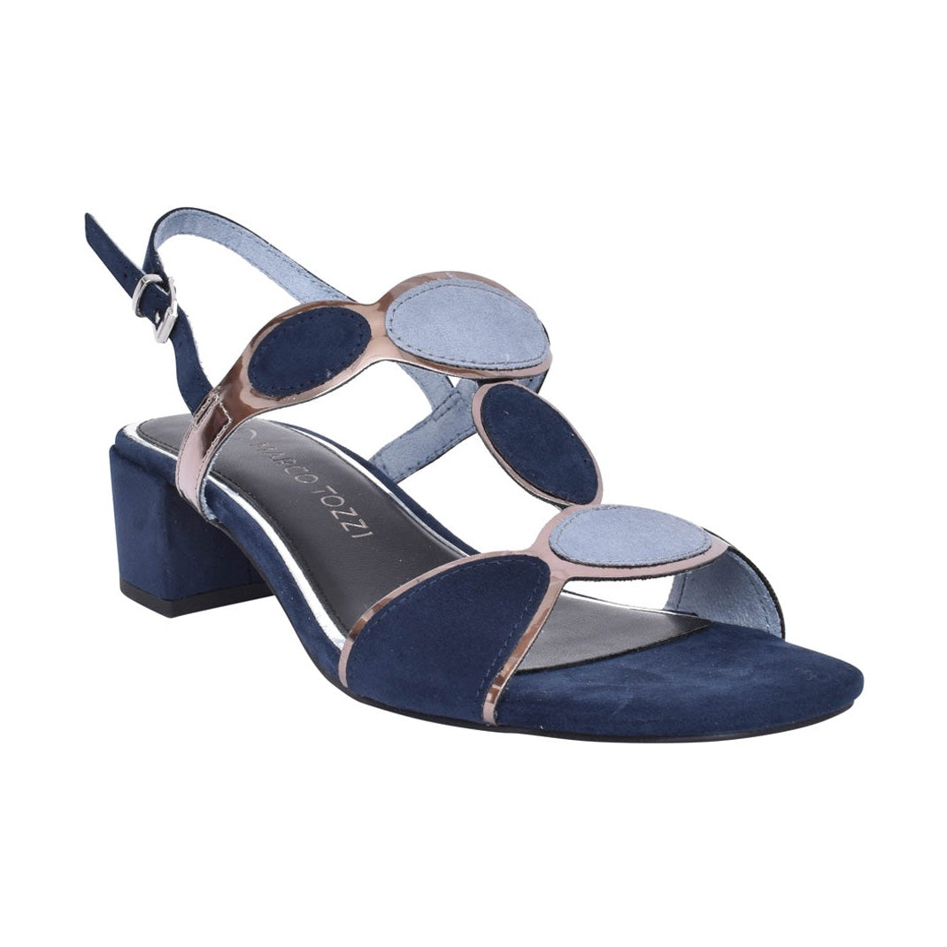 Marco Tozzi 28230-89 NAVY Block Heel Dress Sandal