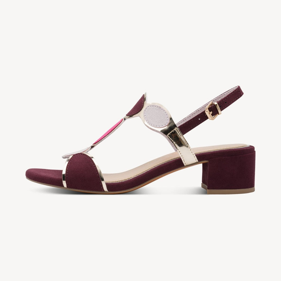 Marco Tozzi 28230 Mulberry COMBI Block Heel Sandal