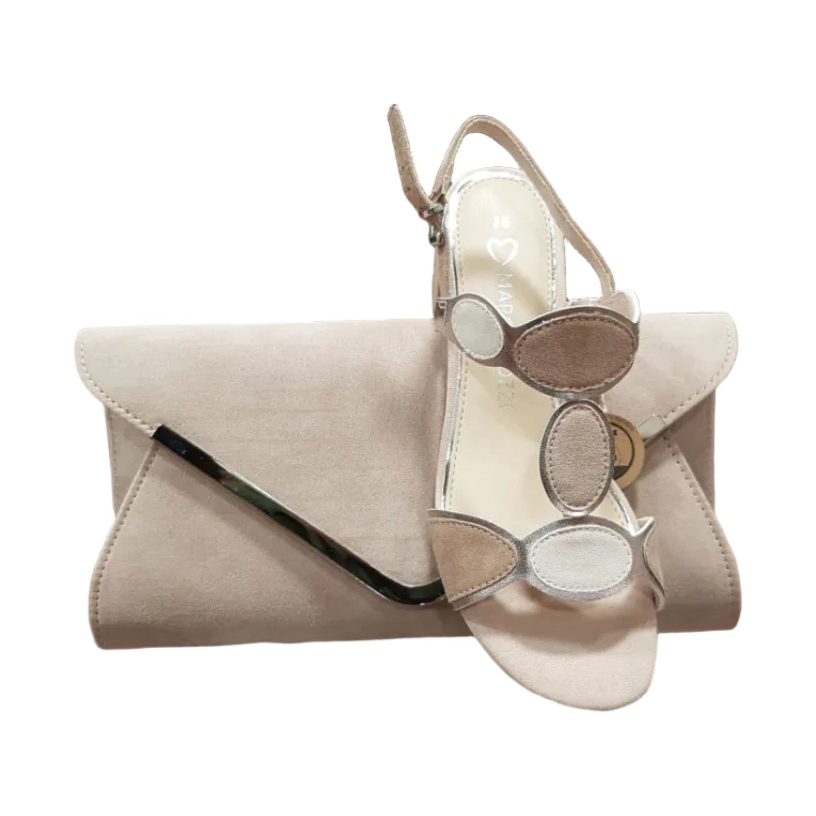 Marco Tozzi 28230 Nude COMBI Block Heel Sandal