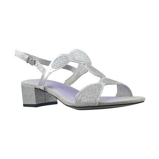 Marco Tozzi 28231 Block Heel Dress Sandal SILVER 28231