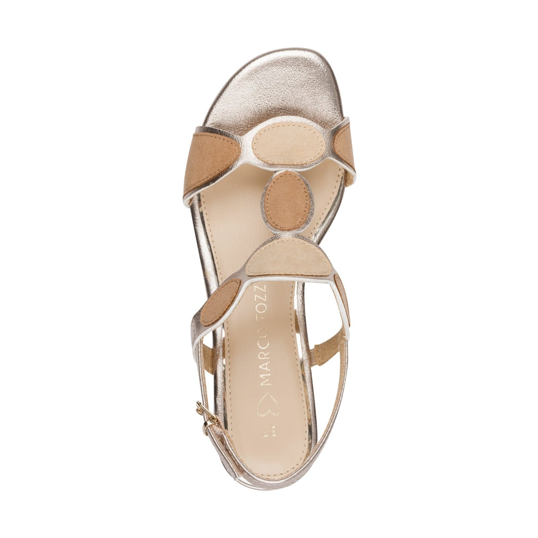 Marco Tozzi 28231 PLATINUM Low Block Heel Dress Occasion sandal 28231-44-960