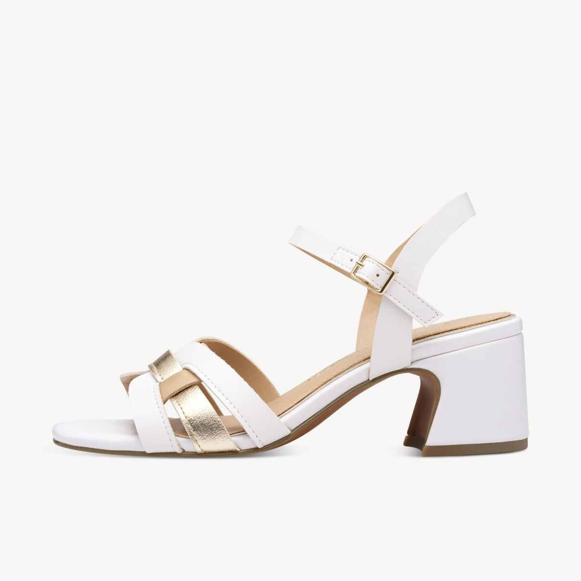 Marco Tozzi 28337-44 WHITE Block Heel Dress sandal 28337-44