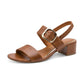 Marco Tozzi Low Block Heel Touch Fastening Dress Sandal COGNAC 28212-46-305