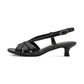 Marco Tozzi Low Kitten Heel BLACK Dress Sandal 28288-46-001