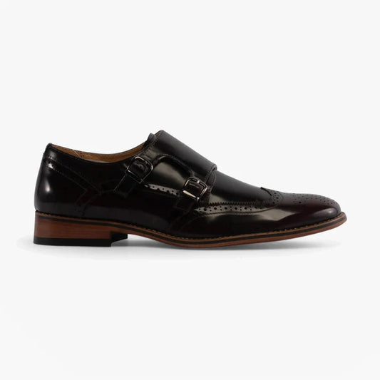 Mens Oxblod twin Buckle Monk Shoe M429BD