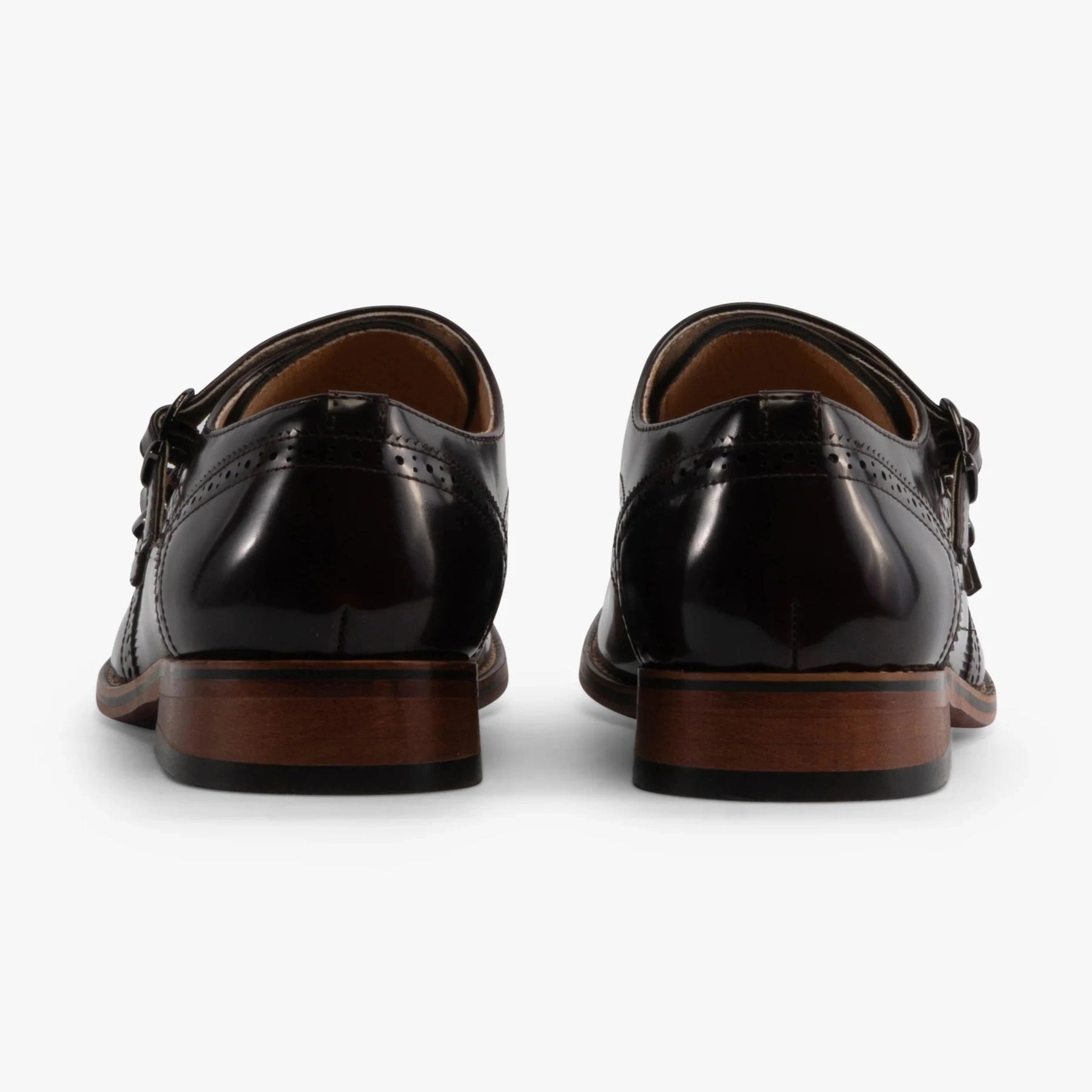 Mens Oxblod twin Buckle Monk Shoe M429BD
