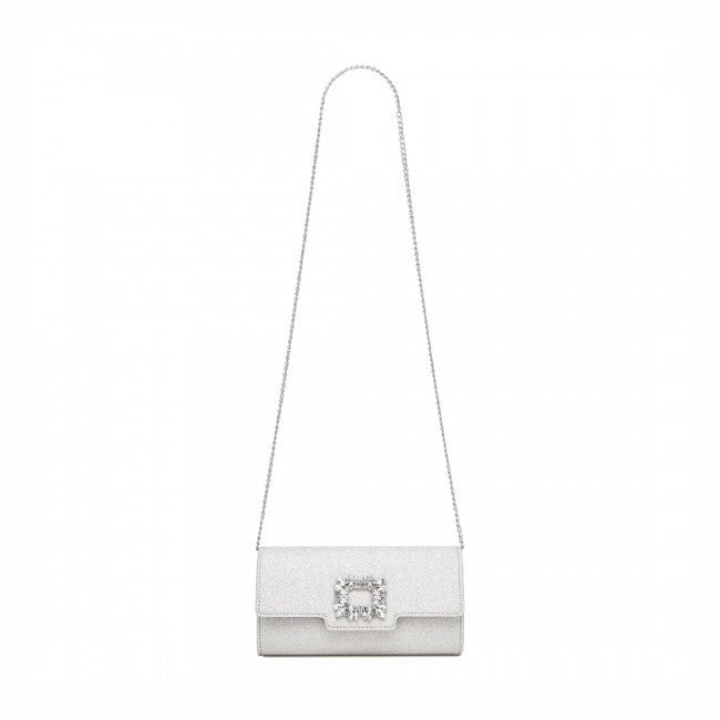 Miss Lulu Clm2461 SILVER Shimmer Handbag 2461