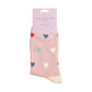 Miss Sparrow Multi Hearts DUSKY PINK Quality Bamboo Socks SKS567