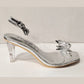 Misstyl by Laura Vita Mira 01 See Through Shoe with White Silver Floral Trim