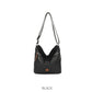 Moda Express BLACK Multi Pocket Shoulder Crossbody Handbag 9058