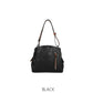Moda Express Lx1832 BLACK Faux Leather Handbag