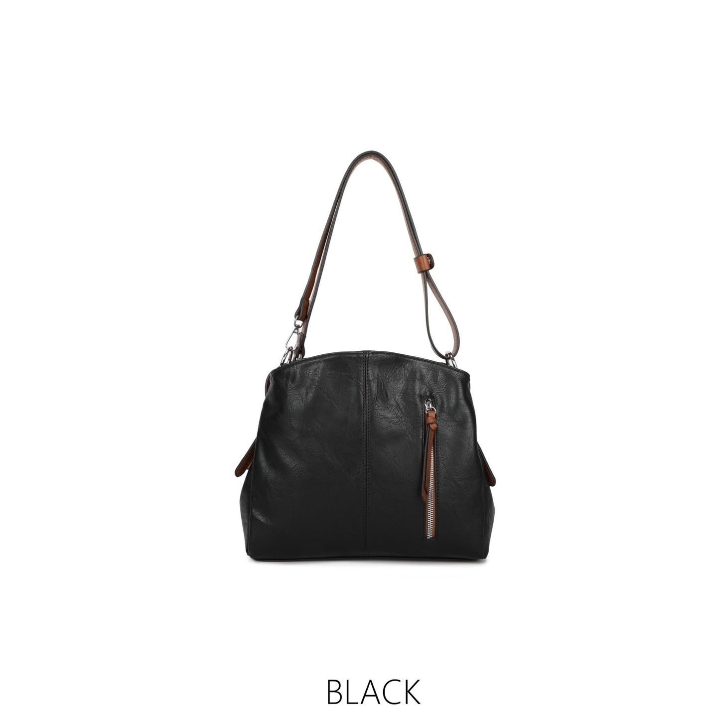 Moda Express Lx1832 BLACK Faux Leather Handbag