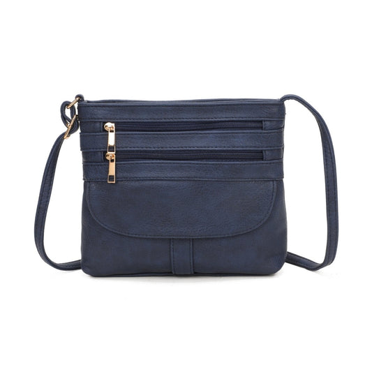 Moda Express Small Multi Pocket Crossbody Bag NAVY 9632