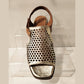 Modella Beatrice Gold Soft Leather Punched Upper Sandal