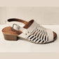 Modella Coral White Soft Leather Low Heel Sandal
