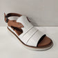 Modella Lyra White Soft Leather Wedge Heel Gladiator Style Sandal