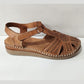 Modella Onyx Tan / KHAKI Soft Leather T Bar Sandal