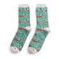 Mr Sparrow Bamboo Socks Gone Fishing GREEN MR005