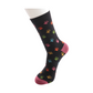 Mr Sparrow Quality Bamboo Socks Paw Print BLACK MR123