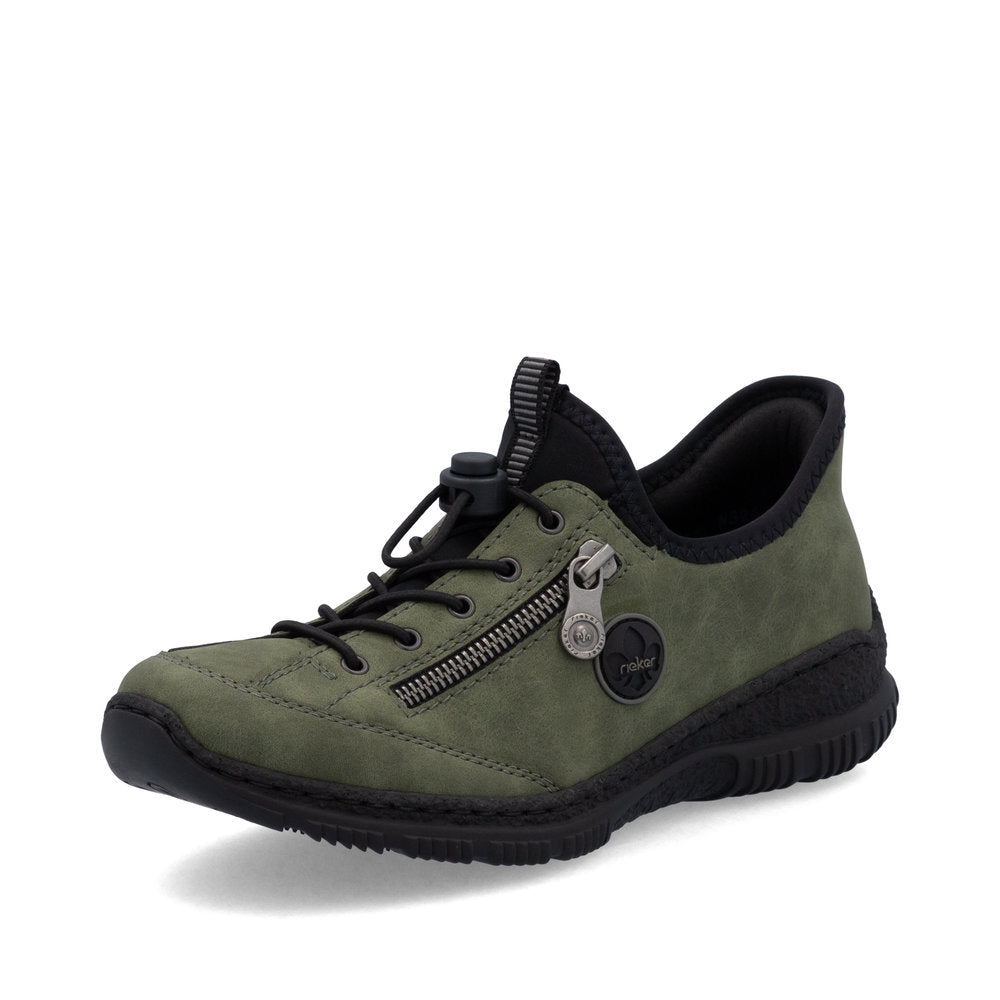 Rieker N3267 GREEN Slip On Casual Shoe N3267-52