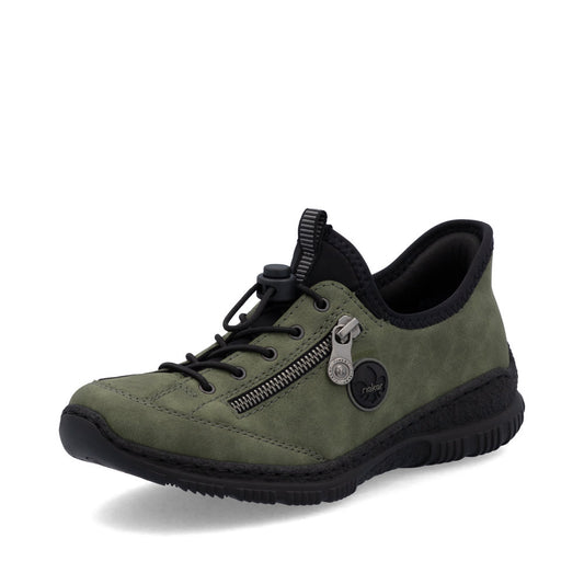 Rieker N3267 GREEN Slip On Casual Shoe N3267-52