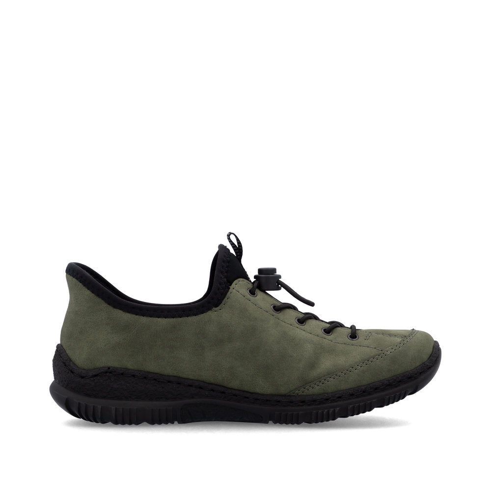Rieker N3267 GREEN Slip On Casual Shoe N3267-52
