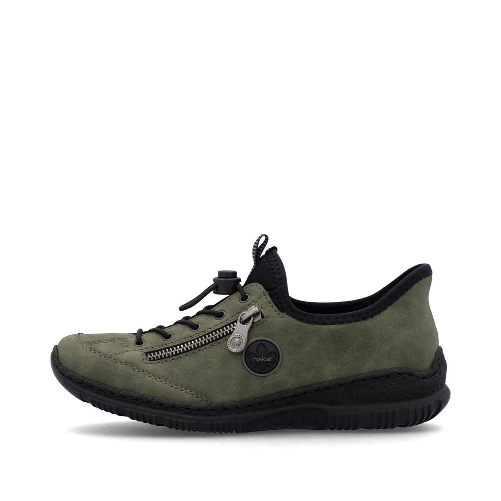 Rieker N3267 GREEN Slip On Casual Shoe N3267-52