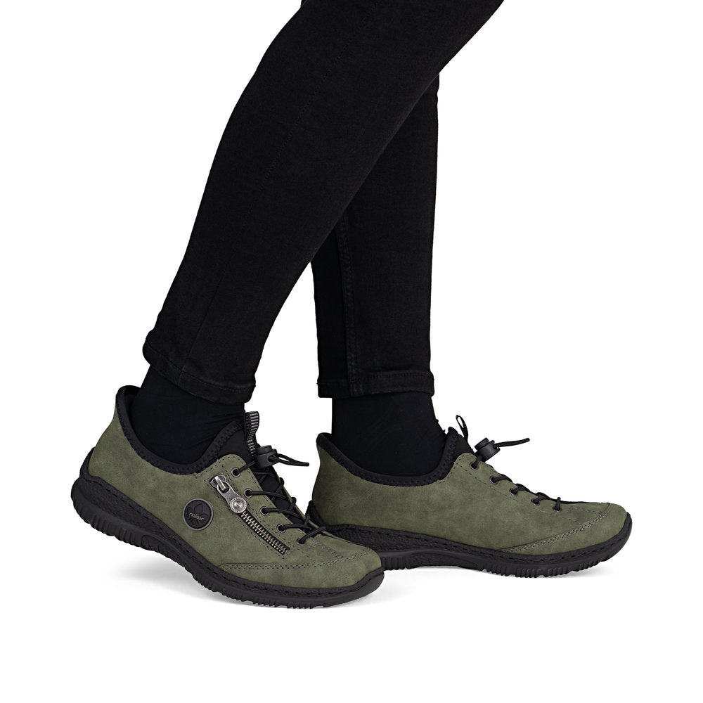 Rieker N3267 GREEN Slip On Casual Shoe N3267-52