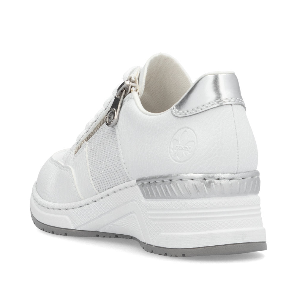 Rieker Trainer N4322-80 Smart Wide Fitting Wedge Trainer WHITE N4322-80