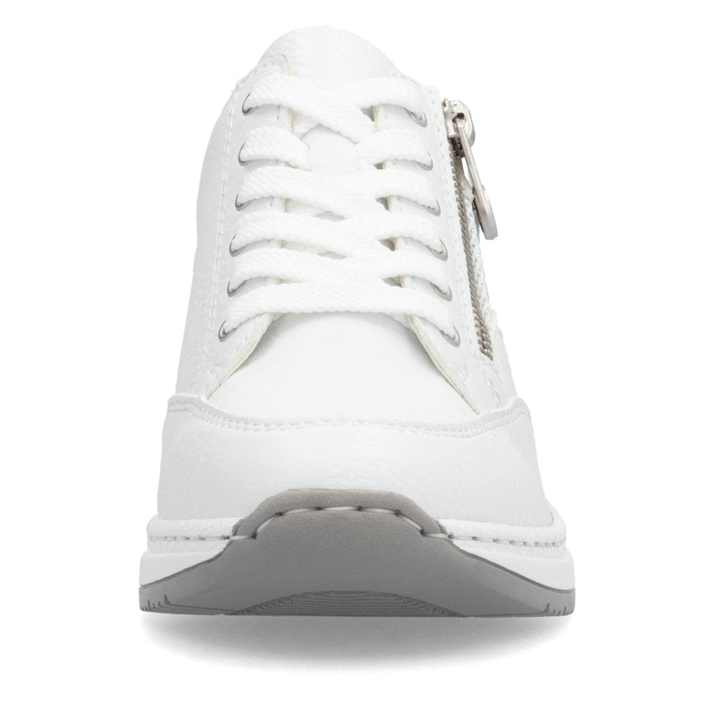 Rieker Trainer N4322-80 Smart Wide Fitting Wedge Trainer WHITE N4322-80
