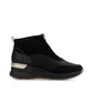 Rieker Ladies Boot N6361 Trainer style front zip Ankle  Boot with Black wedge sole  BLACK N6361-00