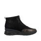 Rieker N9362 BLACK Combination Trainer Style Wedge Zip Boot N9362-01