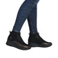 Rieker N9362 BLACK Combination Trainer Style Wedge Zip Boot N9362-01