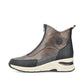 Rieker Ladies Boot N9381 Trainer style front zip Ankle  Boot with wedge sole BRONZE N9381-60